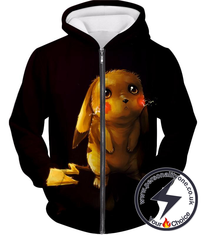 Pokemon Amazing Psychic Pokemon Mewto Cool Black Zip Up Hoodie